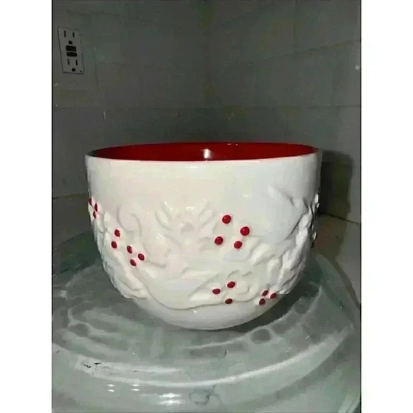 Starbucks 2008 Coffee Mug Cristhmas Doves Holly Berry White Red - Picture 4 of 11